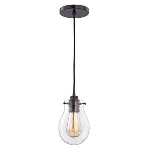 Atlas Jaelyn 5" Wide 1-Light Pendant - Elegant Oil Rubbed Bronze Fixture for Kitchen, Dining & Foyer CL11615-BZ