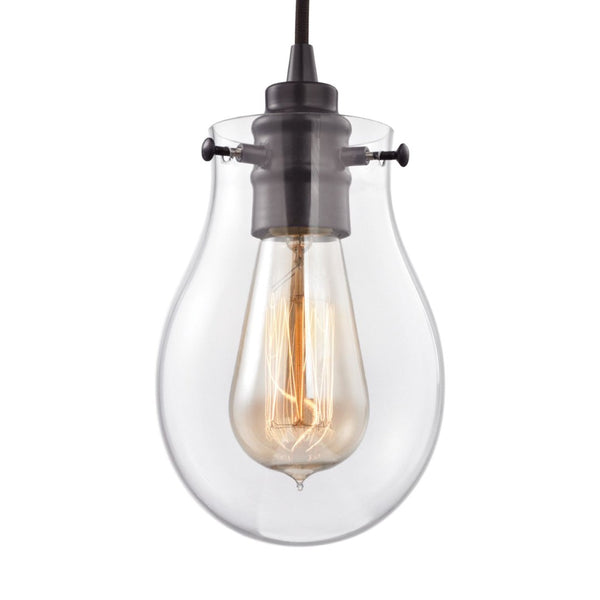 Atlas Jaelyn 5" Wide 1-Light Pendant - Elegant Oil Rubbed Bronze Fixture for Kitchen, Dining & Foyer CL11615-BZ