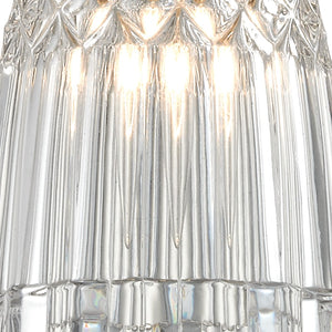 Atlas Kersey 4'' Wide 1-Light Pendant - Elegant Satin Nickel Fixture with Textured Crystal Shade and Glow CL11617-NK
