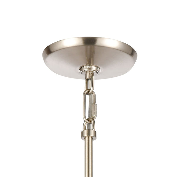 Atlas Konis 10" Wide 1-Light Mini Pendant - Modern Elegance with Clear Glass for Stylish Indoor Illumination Satin Nickel CL11618-NK