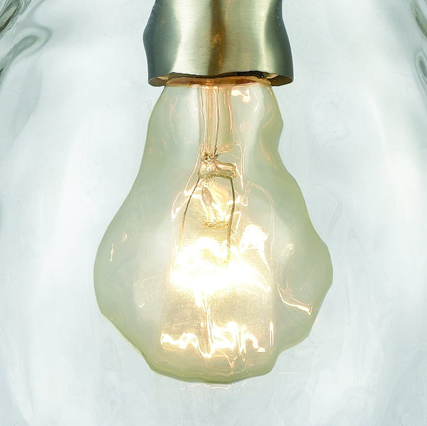 Atlas Lagoon 6'' Wide 1-Light Pendant - Elegant Aqua Teardrop Glass for Coastal Modern Décor Lighting Satin Nickel with Clear CL11619-CL