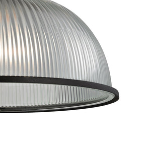 Atlas Liberty Park Mini Pendant Light - Stylish Ribbed Glass Dome for Elegant Illumination in Any Space Oil Rubbed Bronze 12'' CL11620-BZ