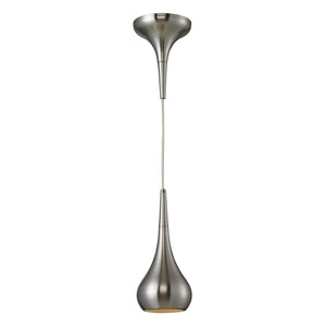 Atlas Lindsey Mini Pendant Light - Elegant Teardrop Design for Modern Spaces, Ideal for Kitchens & Dining Areas Satin Nickel 4'' CL11623-NK