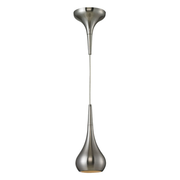 Atlas Lindsey Mini Pendant Light - Elegant Teardrop Design for Modern Spaces, Ideal for Kitchens & Dining Areas Satin Nickel 4'' CL11623-NK