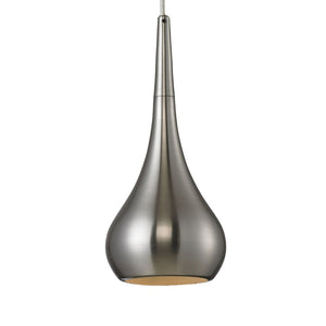 Atlas Lindsey Mini Pendant Light - Elegant Teardrop Design for Modern Spaces, Ideal for Kitchens & Dining Areas Satin Nickel 4'' CL11623-NK