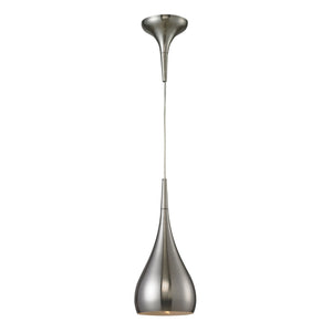 Atlas Lindsey Mini Pendant Light - Elegant Teardrop Design for Modern Spaces, Ideal for Kitchens & Dining Areas Satin Nickel 6'' CL11624-NK