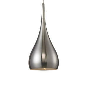 Atlas Lindsey Mini Pendant Light - Elegant Teardrop Design for Modern Spaces, Ideal for Kitchens & Dining Areas Satin Nickel 6'' CL11624-NK