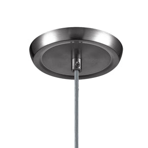 Atlas Lungo 3'' Wide 1-Light Pendant - Hand-Blown Snow White Glass & Modern Satin Nickel Finish CL11625-WH