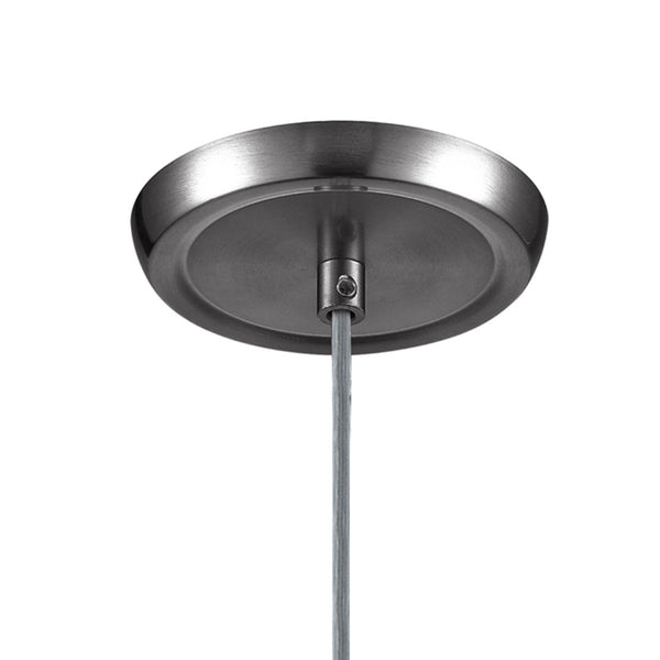 Atlas Lungo 3'' Wide 1-Light Pendant - Hand-Blown Snow White Glass & Modern Satin Nickel Finish CL11625-WH