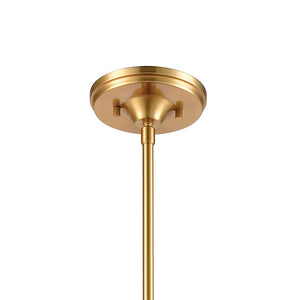 Atlas Manhattan Boutique 1-Light Mini Pendant - Elegant Clear Glass Shade for Stylish Home Illumination Brushed Brass CL11627-BS
