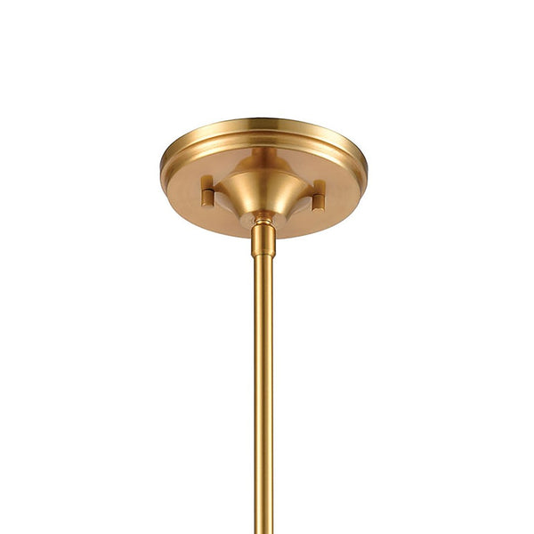Atlas Manhattan Boutique 1-Light Mini Pendant - Elegant Clear Glass Shade for Stylish Home Illumination Brushed Brass CL11627-BS