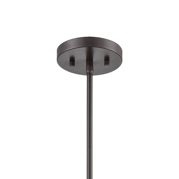 Atlas Mason 6" Wide Mini Pendant Light - Oil Rubbed Bronze with Clear Glass Shade for Elegant Spaces CL11629-BZ