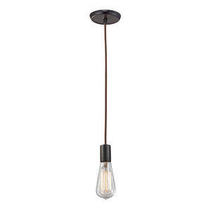 Atlas Menlow Park Industrial Mini Pendant Light with Clear Glass Shade for Vintage Home Aesthetics Oiled Bronze 2'' CL11631-BZ