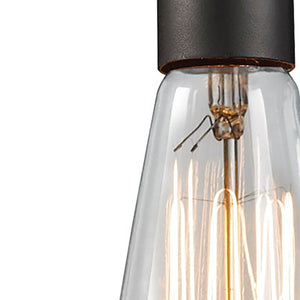 Atlas Menlow Park Industrial Mini Pendant Light with Clear Glass Shade for Vintage Home Aesthetics Oiled Bronze 2'' CL11631-BZ