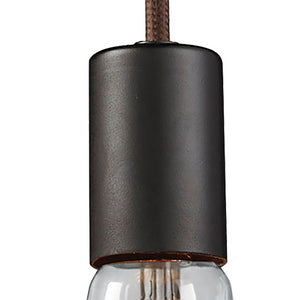 Atlas Menlow Park Industrial Mini Pendant Light with Clear Glass Shade for Vintage Home Aesthetics Oiled Bronze 2'' CL11631-BZ