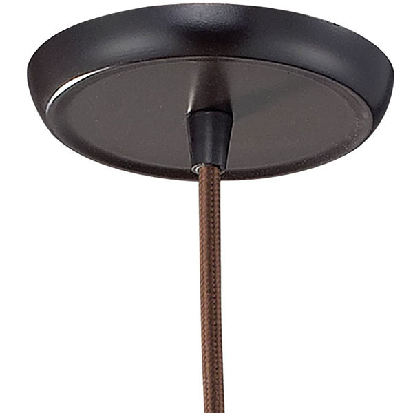 Atlas Menlow Park Industrial Mini Pendant Light with Clear Glass Shade for Vintage Home Aesthetics Oiled Bronze 2'' CL11631-BZ