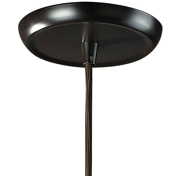 Atlas Menlow Park Industrial Mini Pendant Light with Clear Glass Shade for Vintage Home Aesthetics Oiled Bronze 6'' CL11632-BZ