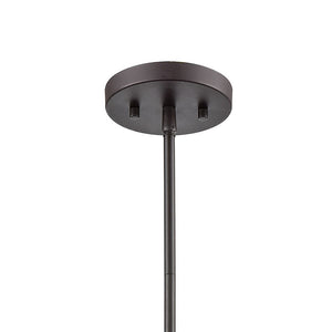 Atlas Mickley 12" Wide Mini Pendant Light - Elegant Oil Rubbed Bronze Fixture with Clear Glass Shade CL11634-BZ
