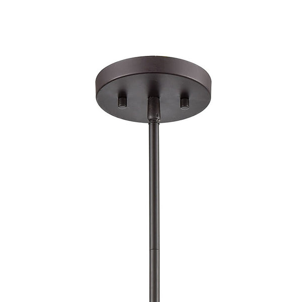 Atlas Mickley 12" Wide Mini Pendant Light - Elegant Oil Rubbed Bronze Fixture with Clear Glass Shade CL11634-BZ