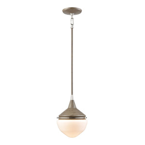 Atlas Mid-Century Schoolhouse Mini Pendant Light - Retro Dome Shade for Warm, Inviting Home Lighting Pecan 8'' CL11635-BN