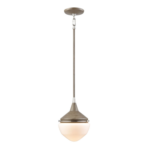 Atlas Mid-Century Schoolhouse Mini Pendant Light - Retro Dome Shade for Warm, Inviting Home Lighting Pecan 8'' CL11635-BN