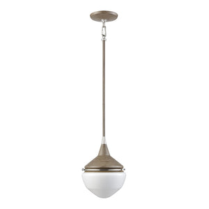 Atlas Mid-Century Schoolhouse Mini Pendant Light - Retro Dome Shade for Warm, Inviting Home Lighting Pecan 8'' CL11635-BN