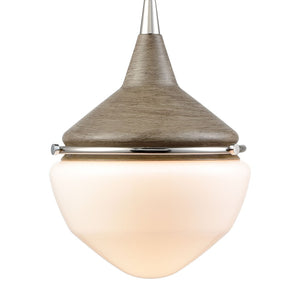 Atlas Mid-Century Schoolhouse Mini Pendant Light - Retro Dome Shade for Warm, Inviting Home Lighting Pecan 8'' CL11635-BN