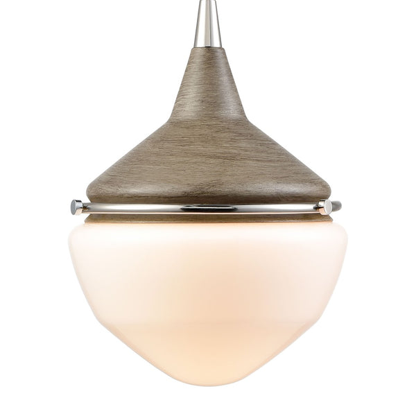 Atlas Mid-Century Schoolhouse Mini Pendant Light - Retro Dome Shade for Warm, Inviting Home Lighting Pecan 8'' CL11635-BN