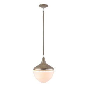 Atlas Mid-Century Schoolhouse Mini Pendant Light - Retro Dome Shade for Warm, Inviting Home Lighting Pecan 12'' CL11636-BN