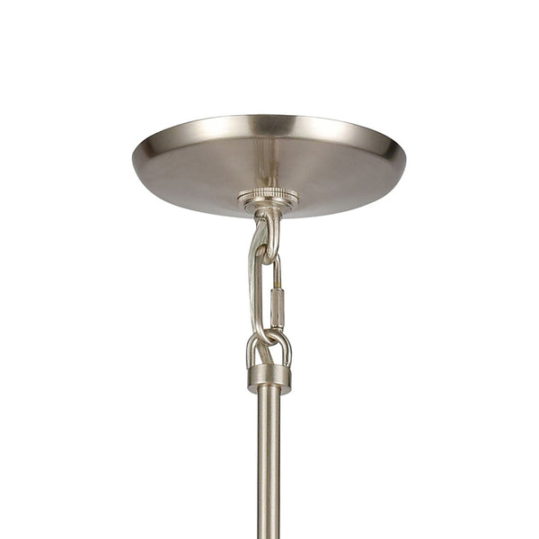 Atlas Mid-Century Schoolhouse Mini Pendant Light - Retro Dome Shade for Warm, Inviting Home Lighting Satin Nickel CL11636-NK