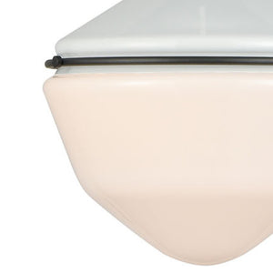 Atlas Mid-Century Schoolhouse Mini Pendant Light - Retro Dome Shade for Warm, Inviting Home Lighting Enamel White 12'' CL11636-WH