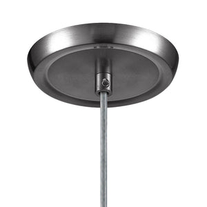 Atlas Milan 1-Light Pendant - Hand-Blown Blue Glass Shade with Elegant Satin Nickel Hardware for Modern Décor Satin Nickel with Mountain Glass CL11637-BL2