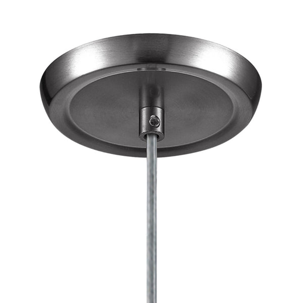 Atlas Milan 3'' Wide 1-Light Pendant - Hand-Blown Glass Fixture for Contemporary Interior Illumination Satin Nickel with Espresso Glass CL11637-BN