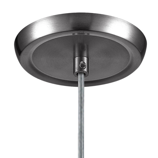 Atlas Milan 1-Light Pendant - Hand-Blown Blue Glass Shade with Elegant Satin Nickel Hardware for Modern Décor Satin Nickel with Simple White Glass CL11637-WH1