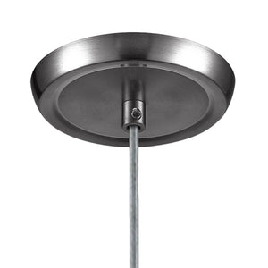 Atlas Milan 1-Light Pendant - Hand-Blown Blue Glass Shade with Elegant Satin Nickel Hardware for Modern Décor Satin Nickel with Snow White Glass CL11637-WH2