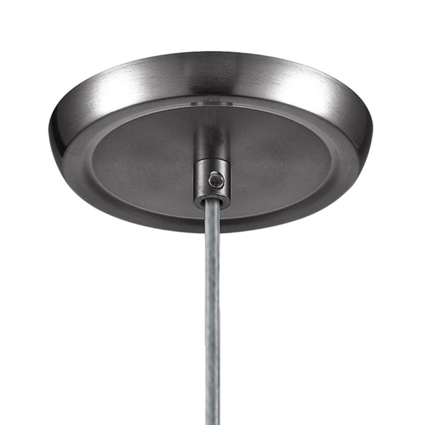 Atlas Milan 1-Light Pendant - Hand-Blown Blue Glass Shade with Elegant Satin Nickel Hardware for Modern Décor Satin Nickel with Snow White Glass CL11637-WH2