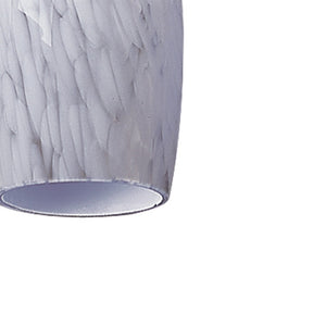 Atlas Milan 1-Light Pendant - Hand-Blown Blue Glass Shade with Elegant Satin Nickel Hardware for Modern Décor Satin Nickel with Snow White Glass CL11637-WH2