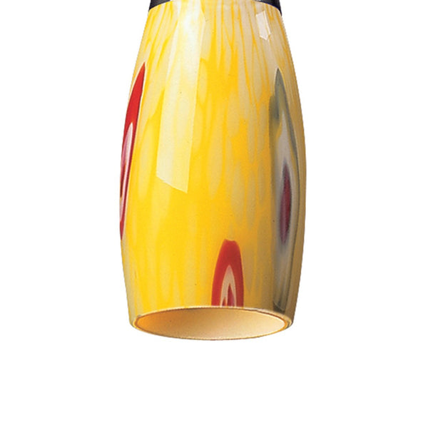 Atlas Milan 3'' Wide 1-Light Pendant - Hand-Blown Glass Fixture for Contemporary Interior Illumination Satin Nickel with Yellow Blaze Glass CL11637-YW
