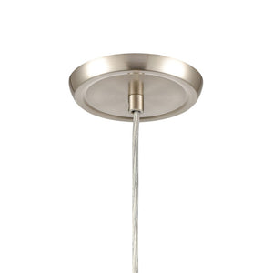 Atlas Miranda 5'' Wide Mini Pendant Light - Modern Satin Nickel with Seeded Bubble Glass Shade, Elegant Design CL11641-NK