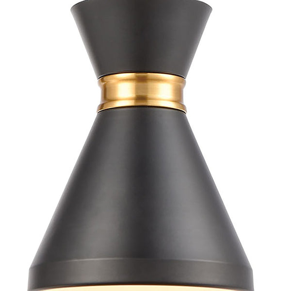 Atlas Modley 6-Inch Contemporary Mini Pendant Light - Elegant Clear Glass Shade for Modern Spaces Matte Black CL11643-BK