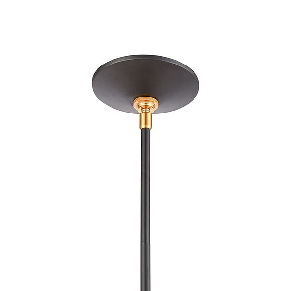 Atlas Modley 6-Inch Contemporary Mini Pendant Light - Elegant Clear Glass Shade for Modern Spaces Matte Black CL11643-BK