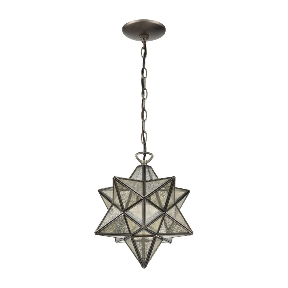 Atlas Moravian Star 9" Wide Mini Pendant Light - Stylish Oil Rubbed Bronze for Elegant Indoor Spaces CL11644-BZ2