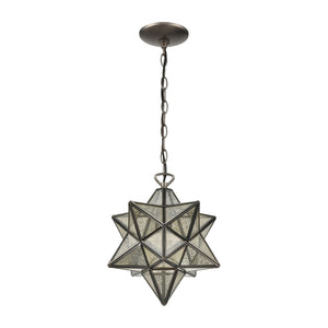 Atlas Moravian Star 9" Wide Mini Pendant Light - Stylish Oil Rubbed Bronze for Elegant Indoor Spaces CL11644-BZ2