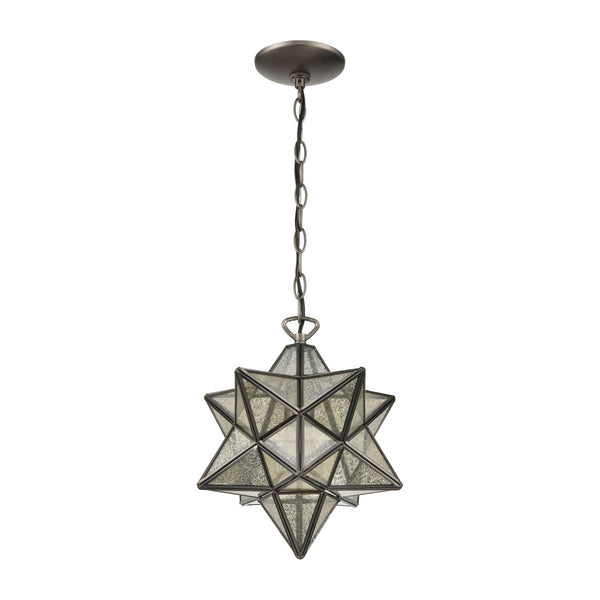 Atlas Moravian Star 9" Wide Mini Pendant Light - Stylish Oil Rubbed Bronze for Elegant Indoor Spaces CL11644-BZ2
