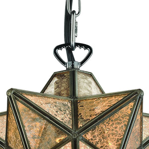 Atlas Moravian Star 9" Wide Mini Pendant Light - Stylish Oil Rubbed Bronze for Elegant Indoor Spaces CL11644-BZ2