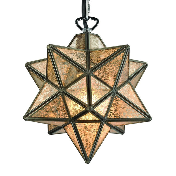 Atlas Moravian Star 9" Wide Mini Pendant Light - Stylish Oil Rubbed Bronze for Elegant Indoor Spaces CL11644-BZ2