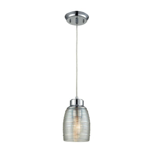 Atlas Muncie 5'' Wide 1-Light Pendant - Sleek Polished Chrome Fixture with Clear Glass for Modern Décor CL11647-SV