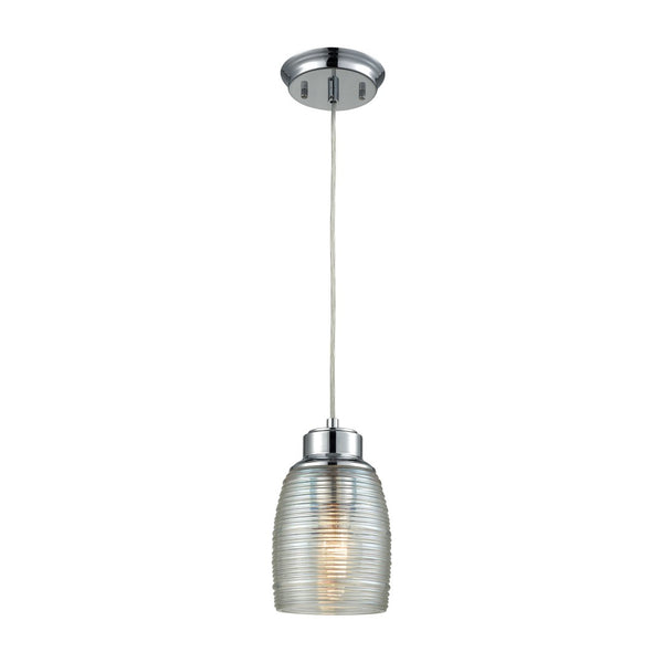 Atlas Muncie 5'' Wide 1-Light Pendant - Sleek Polished Chrome Fixture with Clear Glass for Modern Décor CL11647-SV