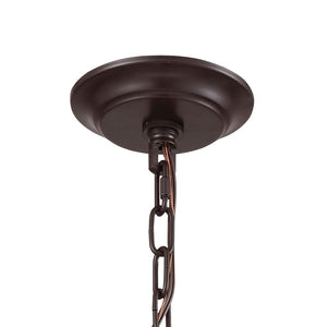 Atlas Natural Rope 12'' Wide 1-Light Mini Pendant - Rustic Oil Rubbed Bronze Lighting for Cozy Spaces CL11650-BZ