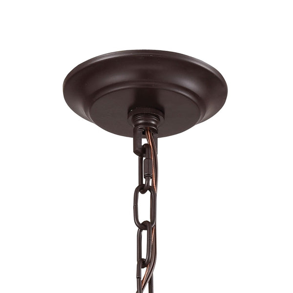 Atlas Natural Rope 12'' Wide 1-Light Mini Pendant - Rustic Oil Rubbed Bronze Lighting for Cozy Spaces CL11650-BZ